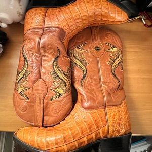 El General Authentic Crocodile Leather & Designed Boots